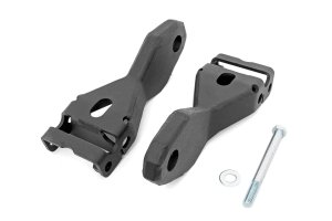 Chevrolet Silverado 1500 Tow Hook to Shackle Conversion Kit - Front - Rough Country - Black - '14-'18 Chevrolet Silverado 1500 Tow Hook to Shackle Conversion Kit - Front - Rough Country - Black - '14-'18